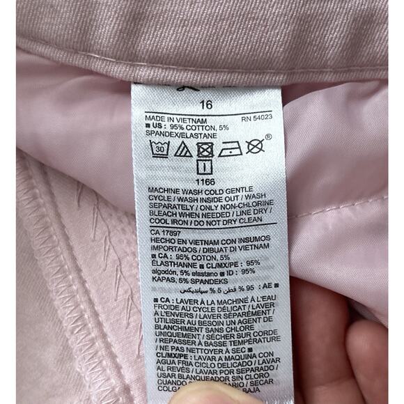 OLD NAVY Womens Size 16 Pink Stretch Skinny Pixie Pants 27.5" Inseam - Picture 5 of 7